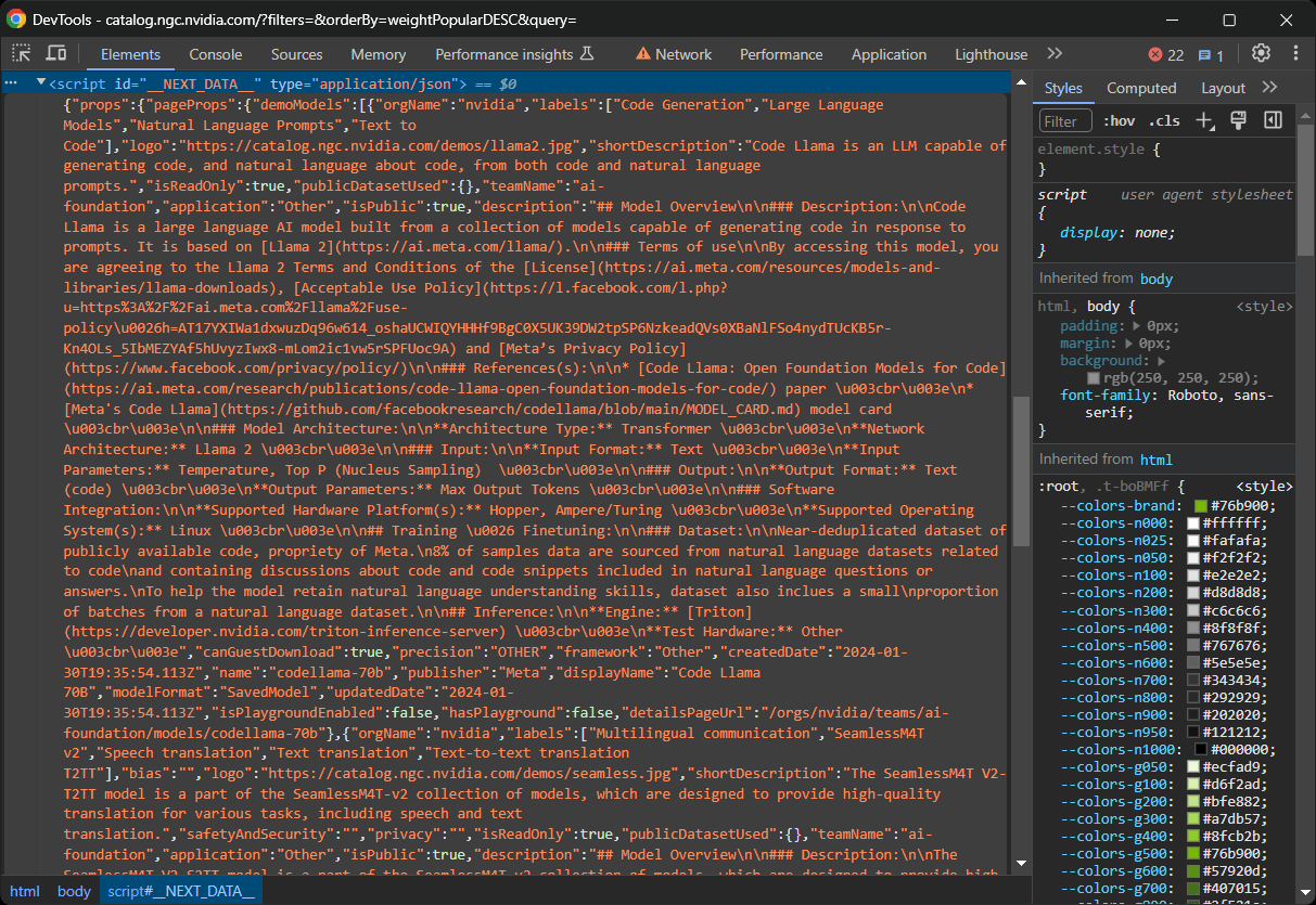 Finding the  __NEXT_DATA__ ID