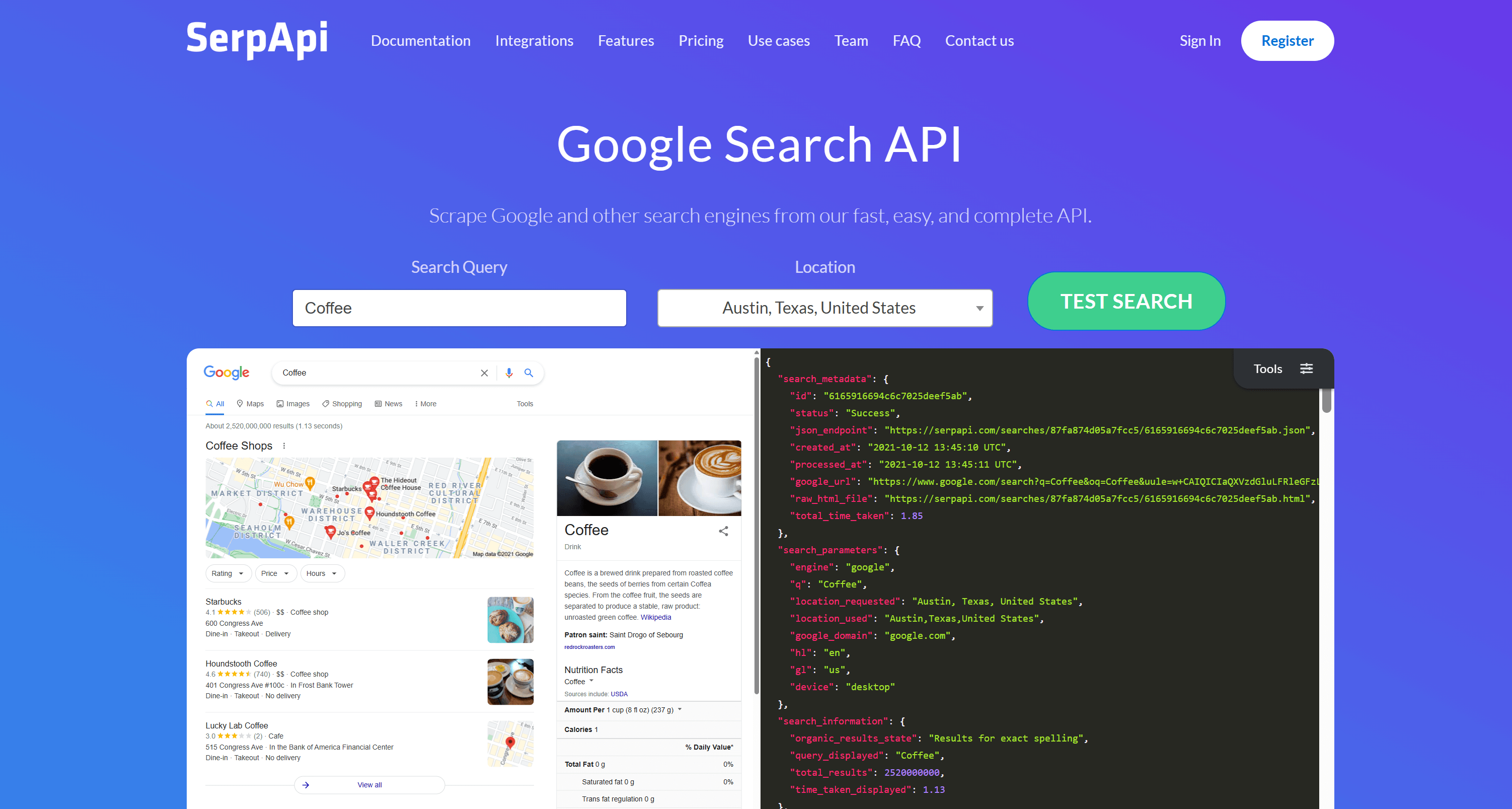 API Google Search de SerpApi
