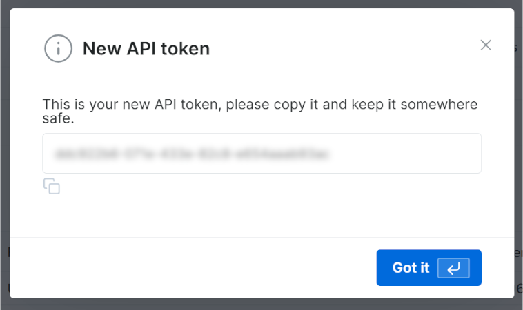 Your new Bright Data API token