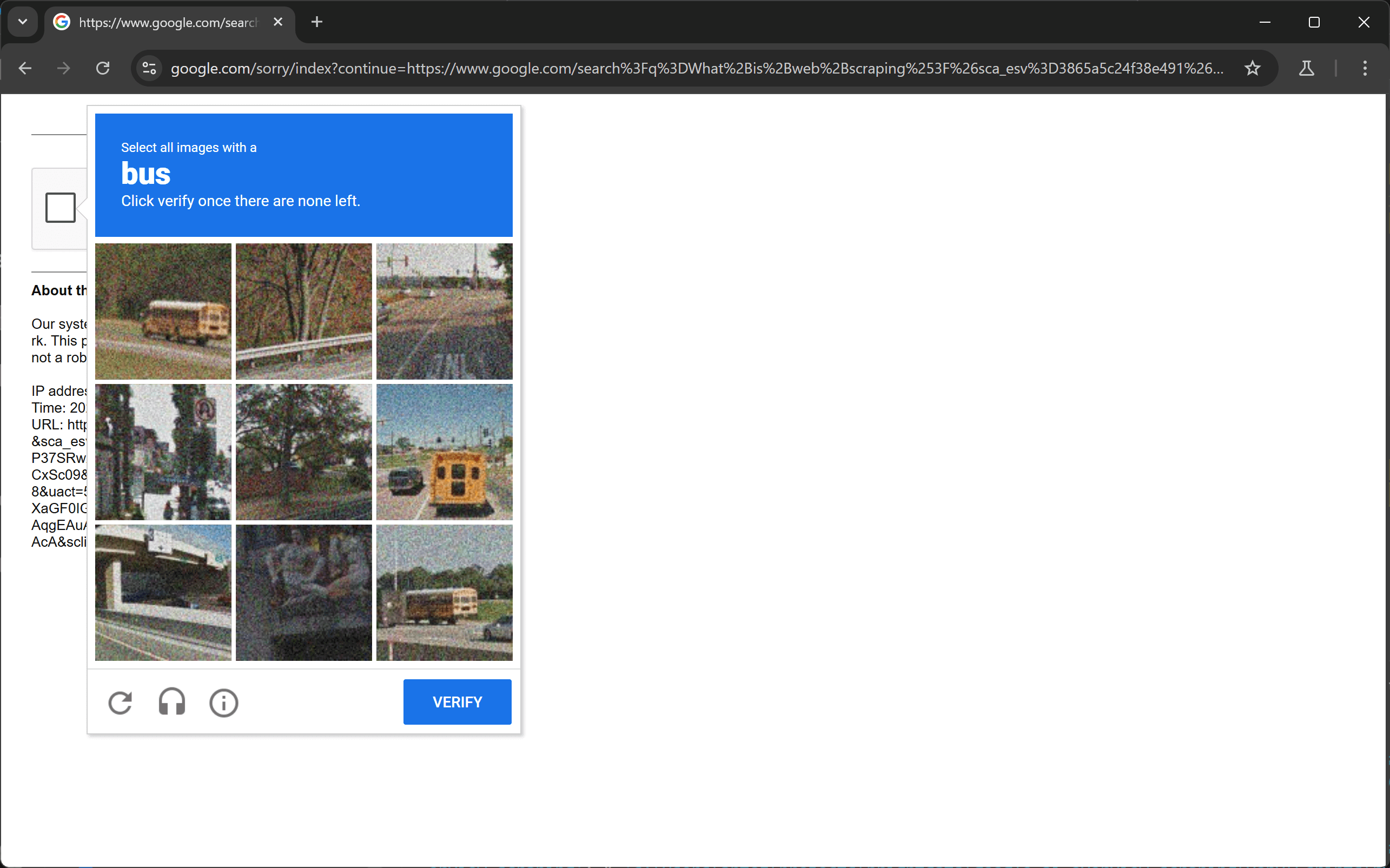 Le CAPTCHA de Google arrête votre robot