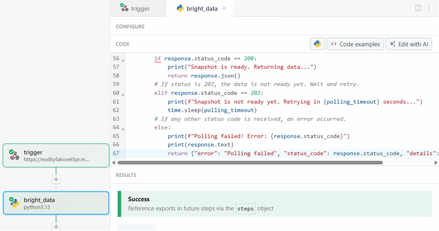 Le succès de l'action Bright Data