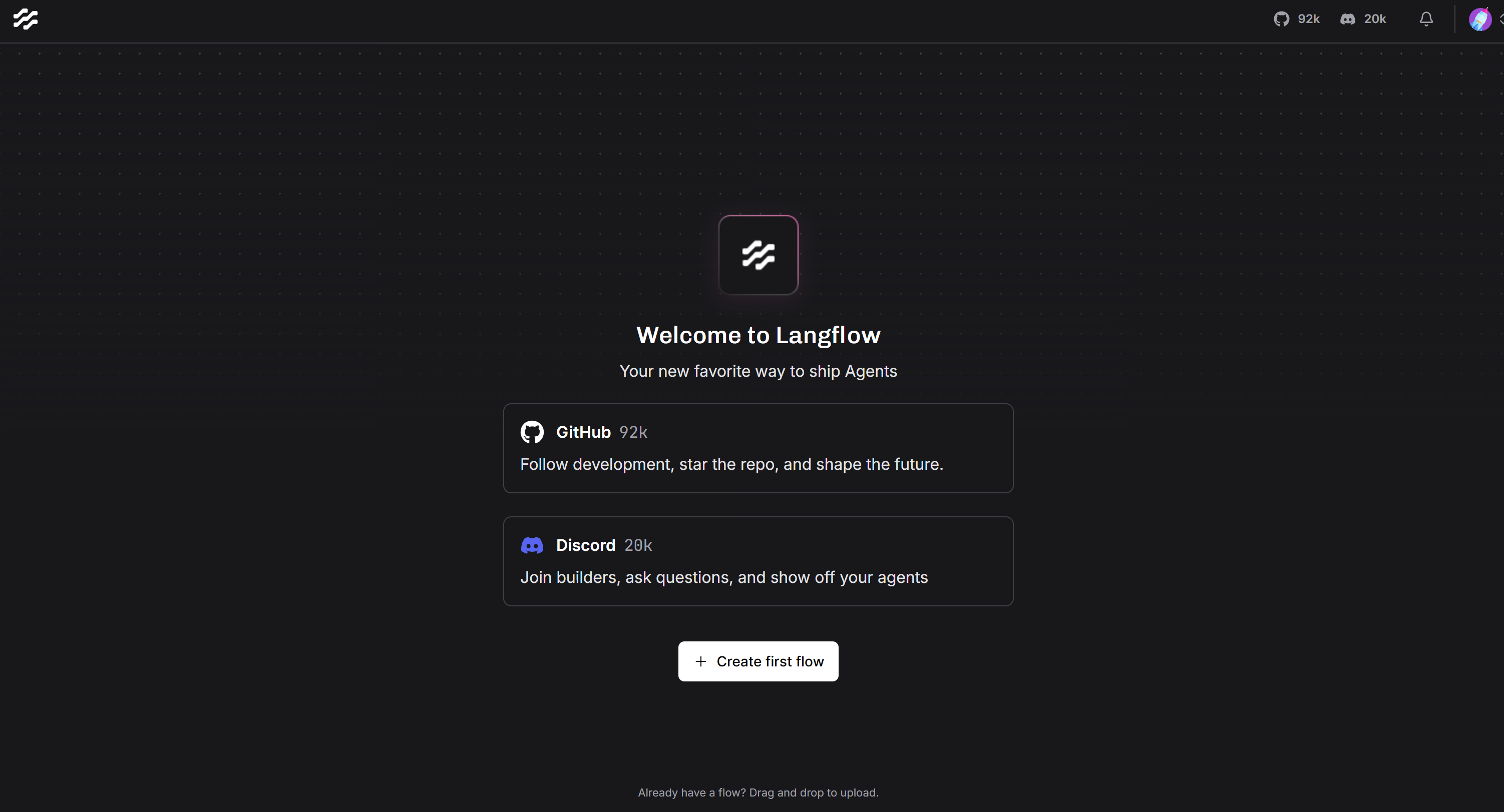 Langflow fonctionne dans votre navigateur