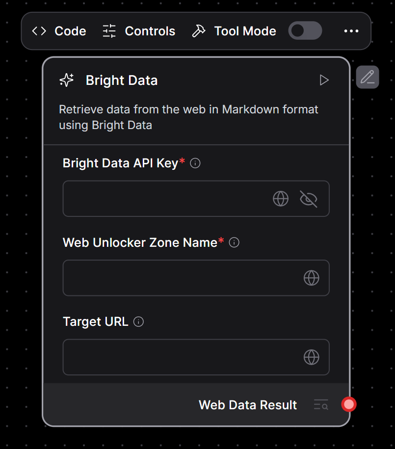 Le nouveau composant Bright Data
