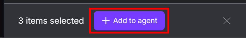 Cliquer sur le bouton "Ajouter à l'agent