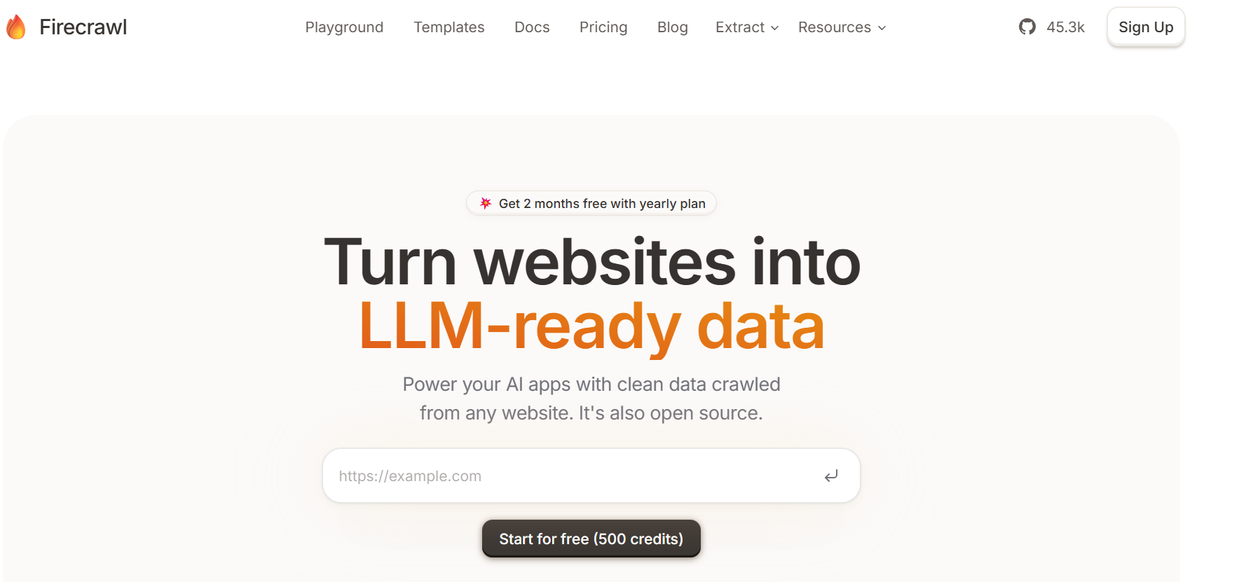 Site web de Firecrawl