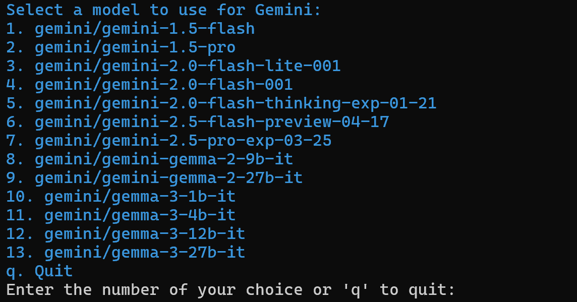 Choisir un modèle Gemini