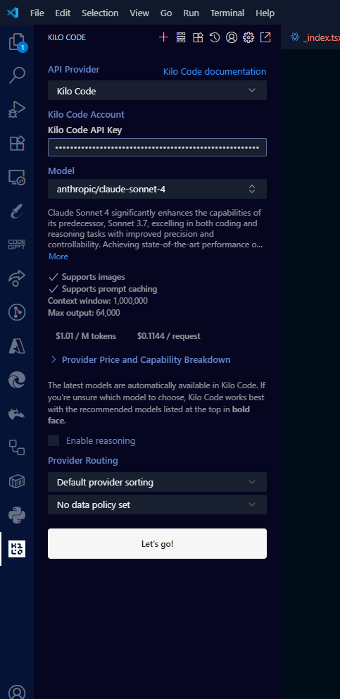 Configuring Kilo Code