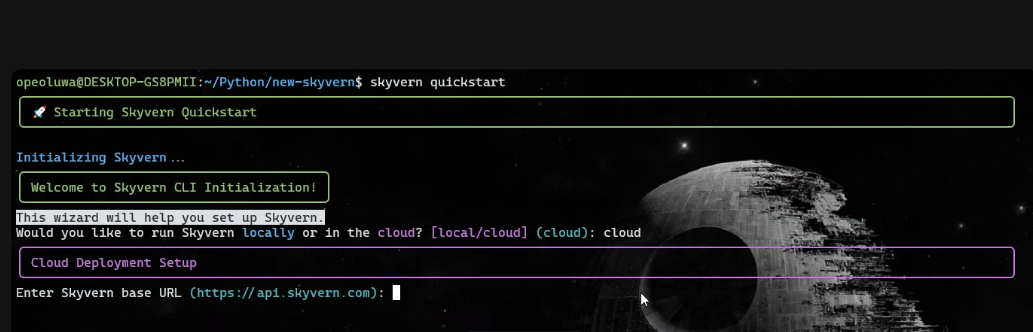 Starting the Skyvern CLI