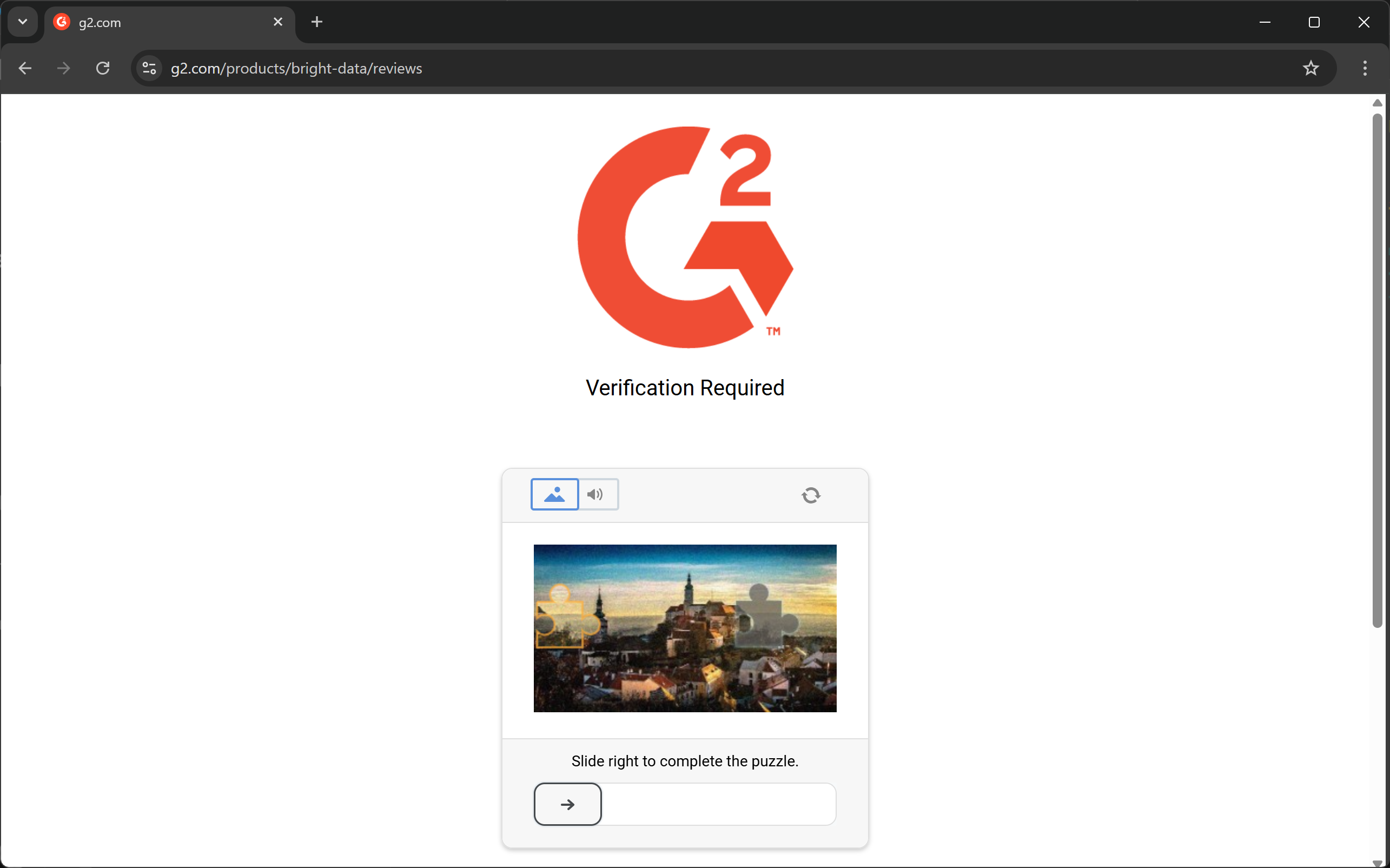 Human verification page example