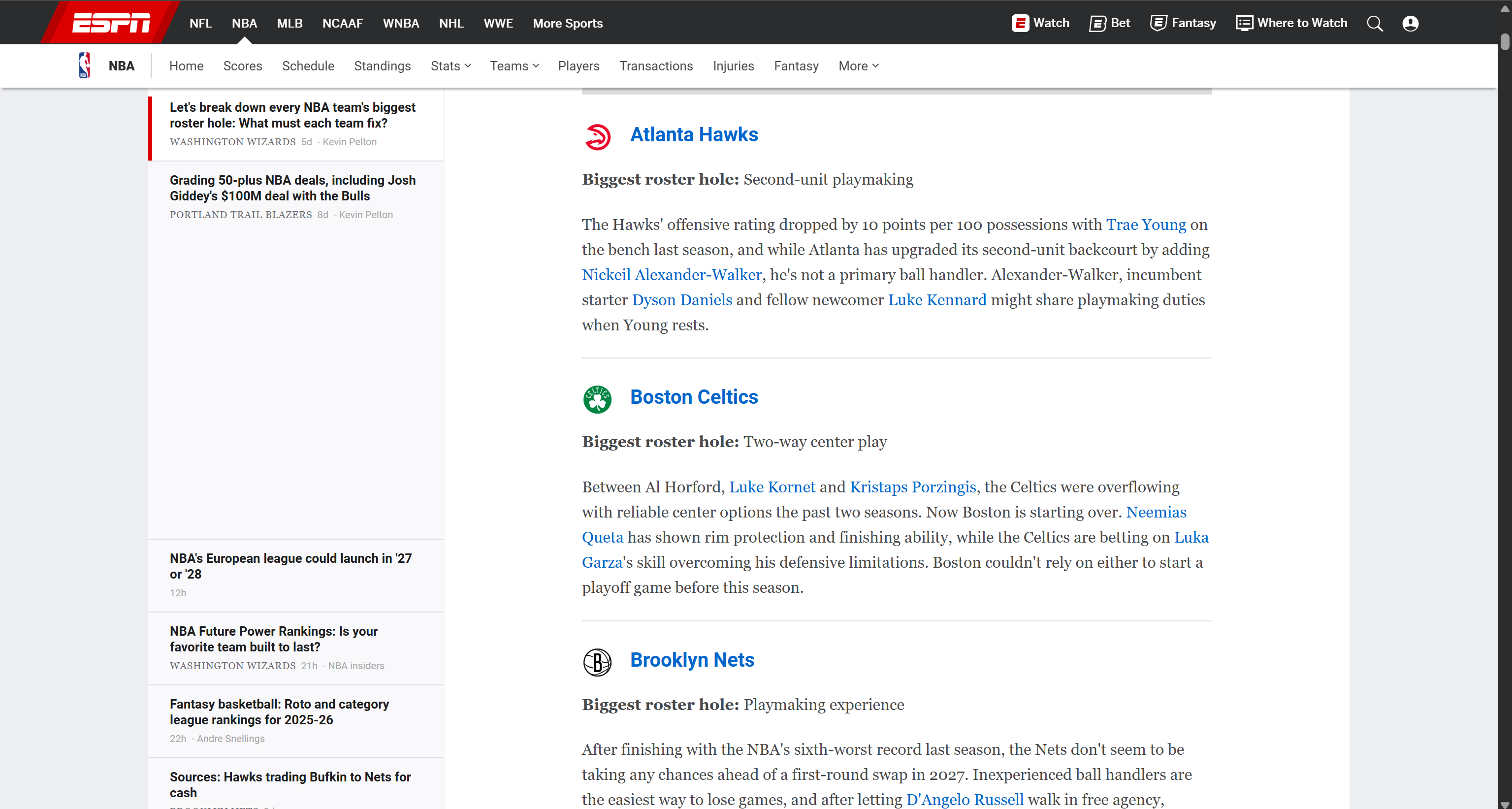 The input news article