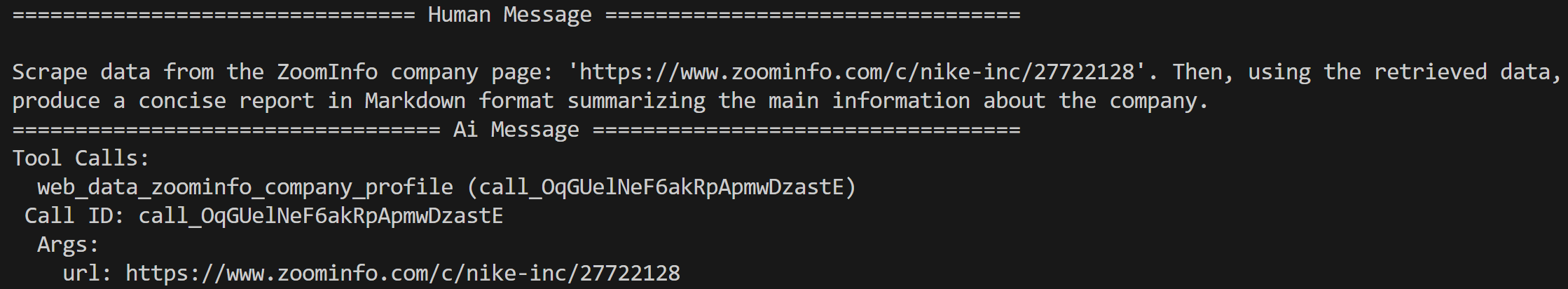 MCP tool calling from the LangGraph agent