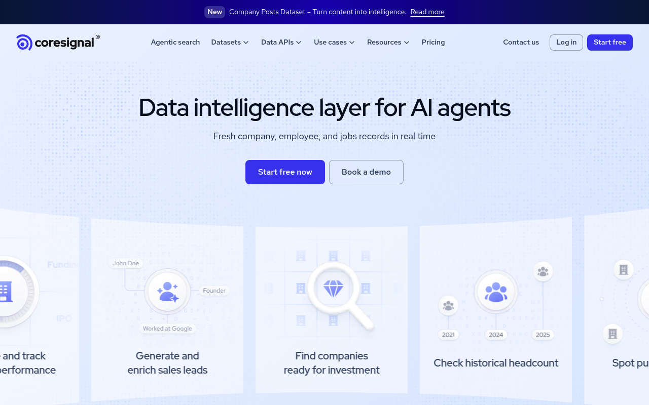 API de données B2B Coresignal